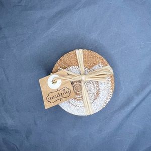 Mud Pie Sea Shell Printed Cork Coasters - Set of 6